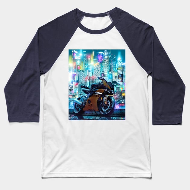 Cyberslums Baseball T-Shirt by ArijitWorks